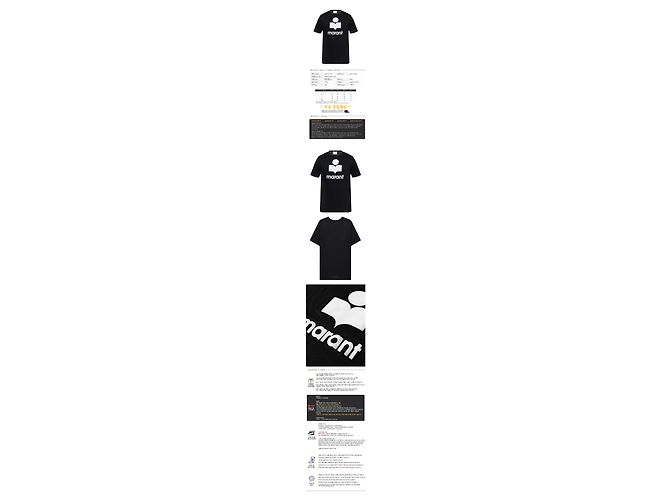 Isabel Marant Leinen T-Shirt Schwarz - Ansicht 2