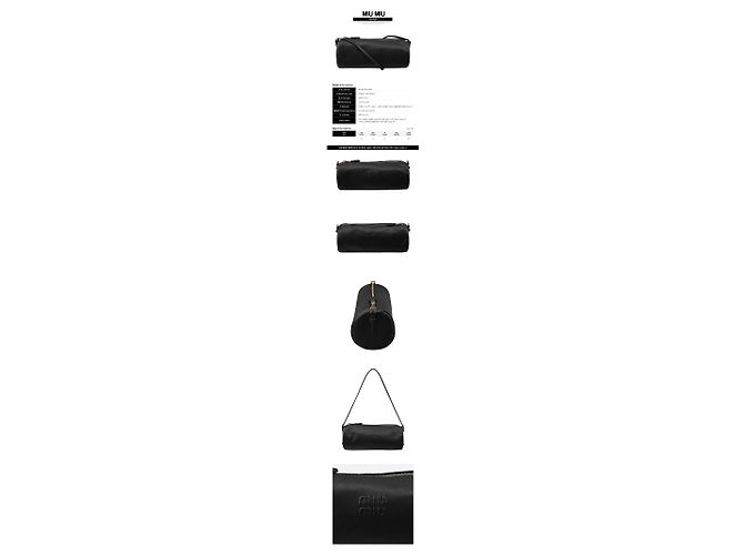 Miu Miu Borsa a tracolla pouch in pelle nera Nero - vista 2
