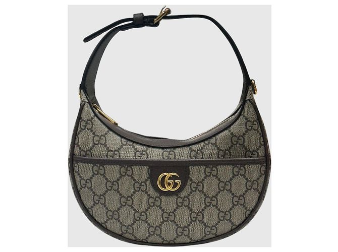 Gucci Borsa a tracolla Super Mini Ophidia GG Beige Ebony Marrone - vista 2