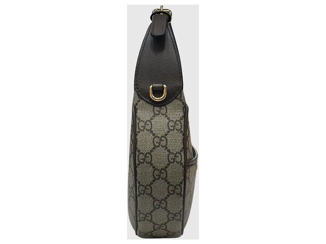 Gucci Borsa a tracolla Super Mini Ophidia GG Beige Ebony Marrone - vista 5