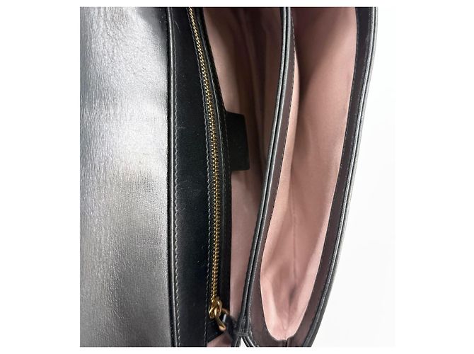 Borsa Gucci GG Marmont Ali in pelle nera Nero - vista 8