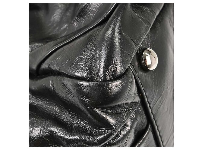 Chanel Twisted Bowling in vitello lucido Nero - vista 7