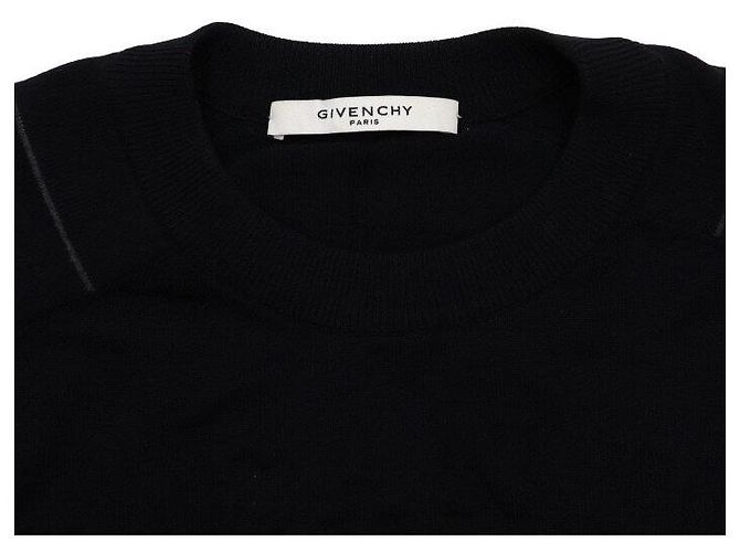 Givenchy American Dream Herren Strick-T-Shirt aus schwarzer geprägter Baumwolle - Ansicht 5