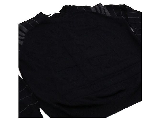 Givenchy American Dream Herren Strick-T-Shirt aus schwarzer geprägter Baumwolle - Ansicht 6