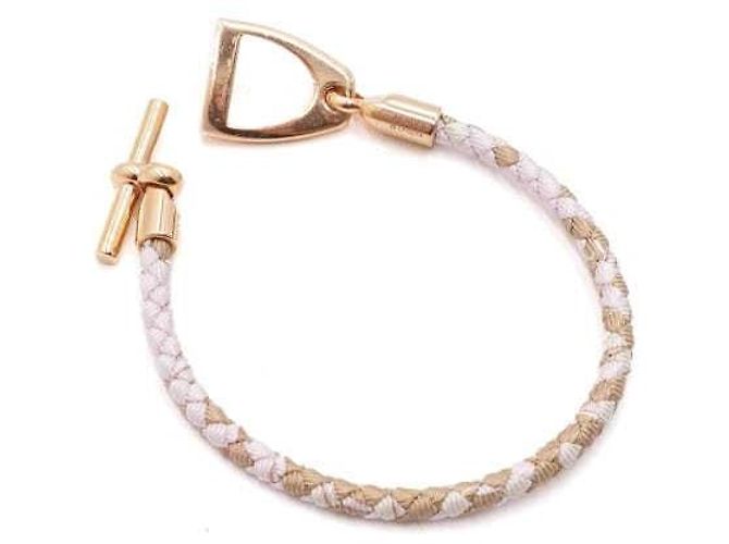 Hermès Bracciale Etrier Rose Gold Rosa - vista 3