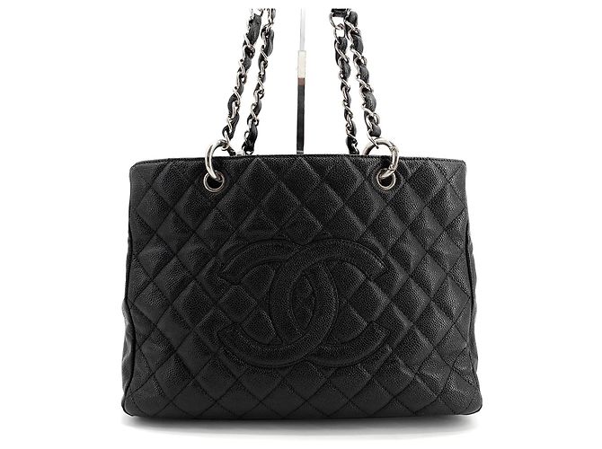Chanel Borsa a Tracolla Caviar Grand Shopping Nero - vista 2