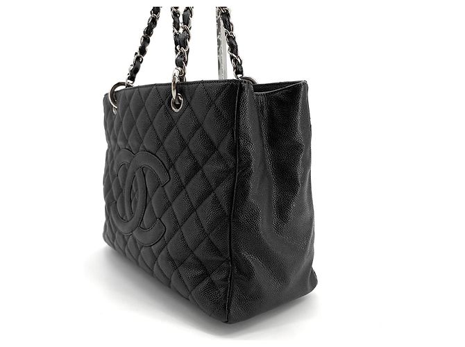 Chanel Borsa a Tracolla Caviar Grand Shopping Nero - vista 4