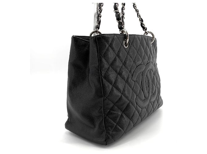 Chanel Borsa a Tracolla Caviar Grand Shopping Nero - vista 5