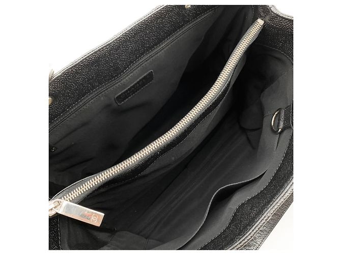 Chanel Borsa a Tracolla Caviar Grand Shopping Nero - vista 7