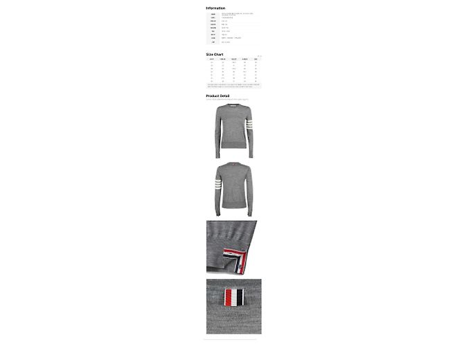 Thom Browne Diagonal Stripe Pullover Relaxed Fit Strickjacke Hellgrau Braun - Ansicht 2