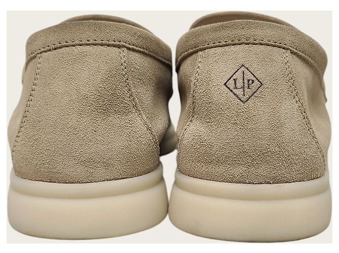 Loro Piana Mocassini da lavoro Summer Chams in camoscio Sandstone Marrone - vista 7