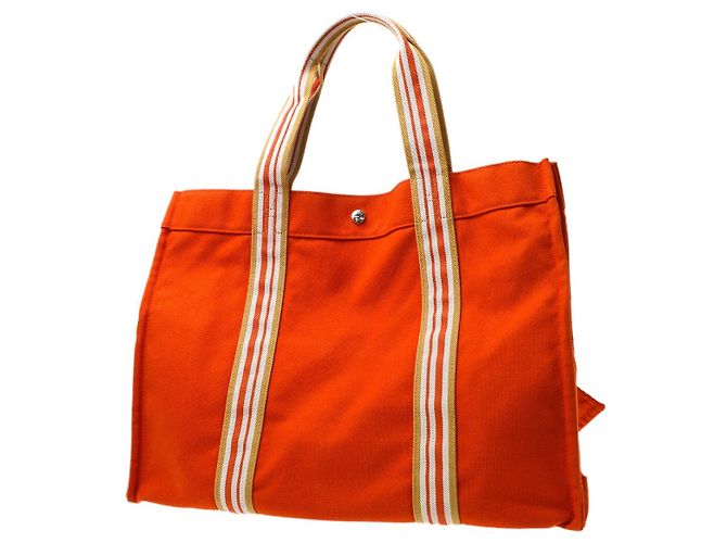 Hermès Hermes Beach Tote Cotton Arancione - vista 2
