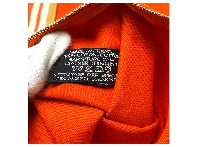 Hermès Hermes Beach Tote Cotton Arancione - vista 4