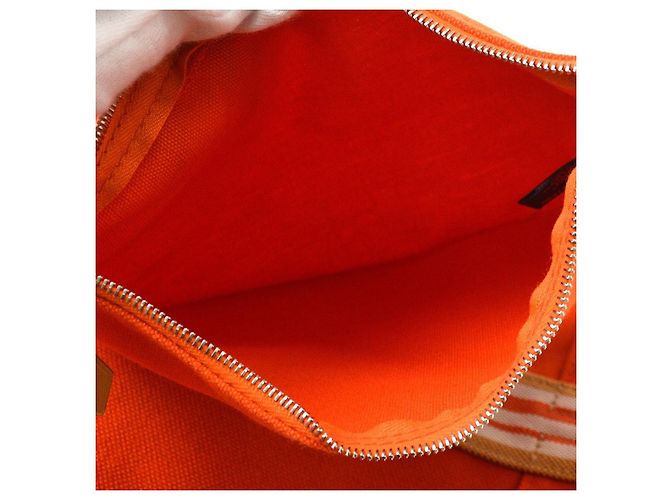Hermès Hermes Beach Tote Cotton Arancione - vista 7