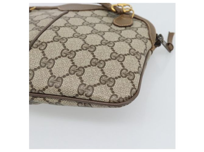 GUCCI GG Supreme Web Sherry Line Bag PVC Beige Gold 98 02 047 - vista 12