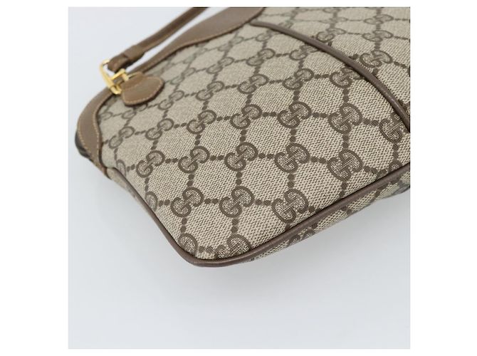 GUCCI GG Supreme Web Sherry Line Bag PVC Beige Gold 98 02 047 - vista 13