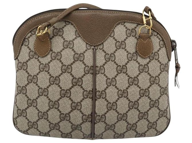 GUCCI GG Supreme Web Sherry Line Bag PVC Beige Gold 98 02 047 - vista 3