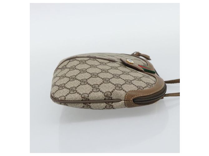 GUCCI GG Supreme Web Sherry Line Bag PVC Beige Gold 98 02 047 - vista 5
