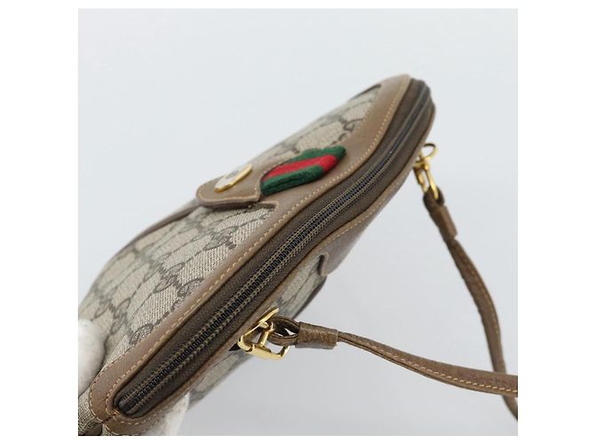 GUCCI GG Supreme Web Sherry Line Bag PVC Beige Gold 98 02 047 - vista 6