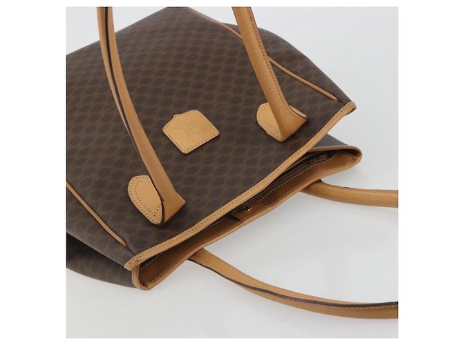 Céline CELINE Macadam Tote Bag PVC Leather Brown Gold Tone - vista 6