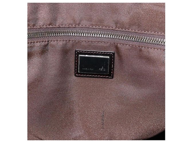 FENDI Zucca Canvas Tote Bag Nylon Black Brown - vista 18