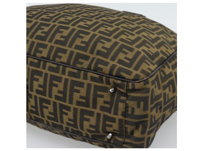 FENDI Zucca Canvas Tote Bag Nylon Black Brown - vista 8