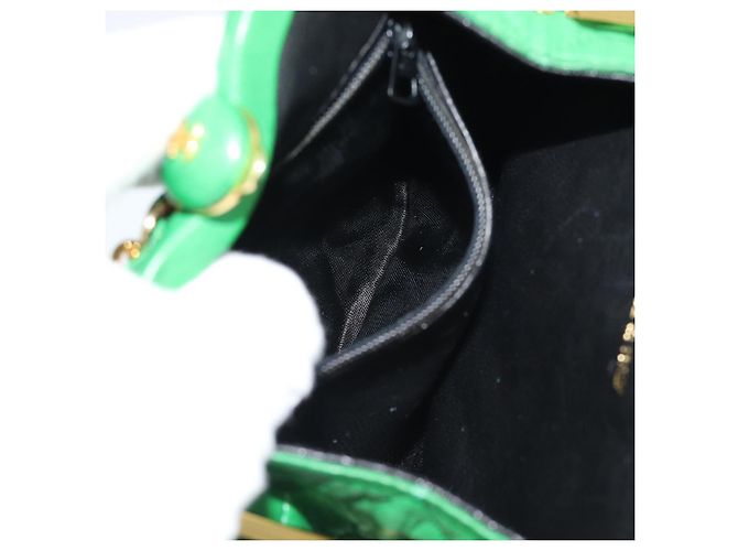 CHANEL COCO Mark Matelasse Chain Shoulder Bag Lamb Skin Green Gold - vista 21