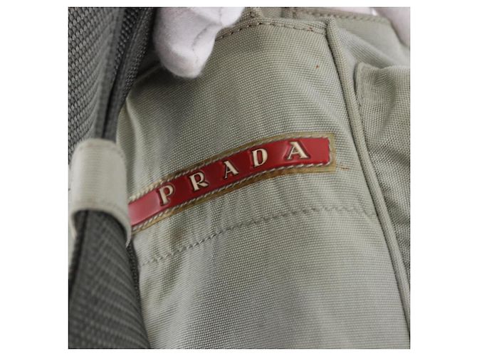 PRADA Sports Line Shoulder Bag Nylon Gray Silver - vista 19