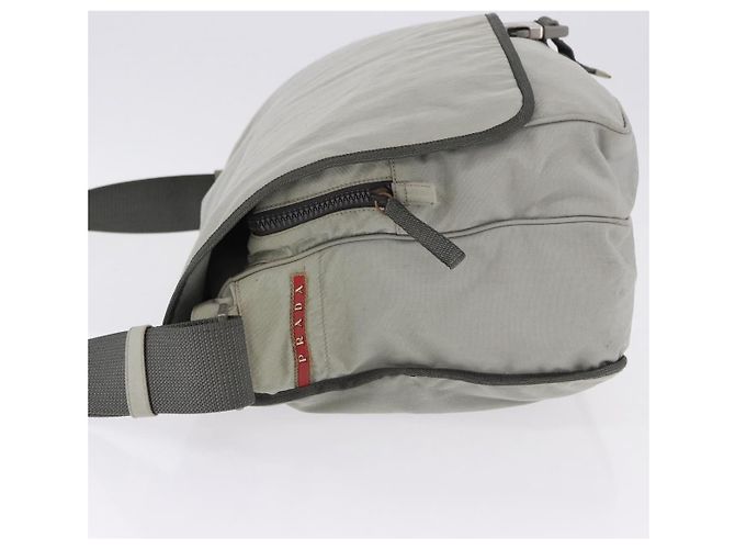 PRADA Sports Line Shoulder Bag Nylon Gray Silver - vista 5