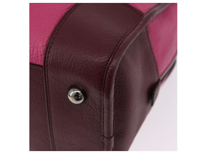 LOEWE Amazona 35 Hand Bag Leather Pink Silver - vista 14