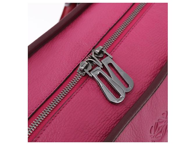 LOEWE Amazona 35 Hand Bag Leather Pink Silver - vista 17