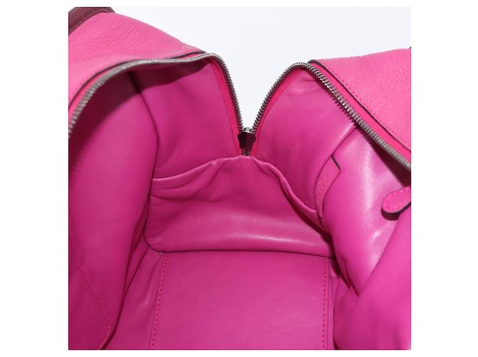 LOEWE Amazona 35 Hand Bag Leather Pink Silver - vista 21