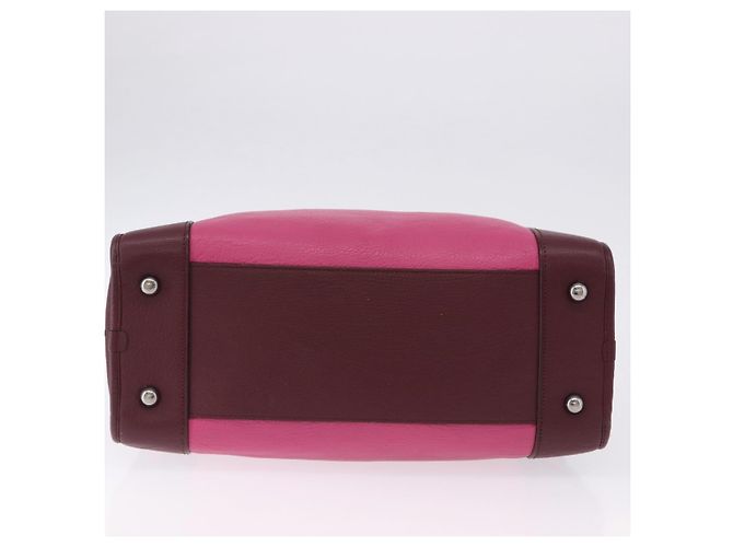 LOEWE Amazona 35 Hand Bag Leather Pink Silver - vista 5