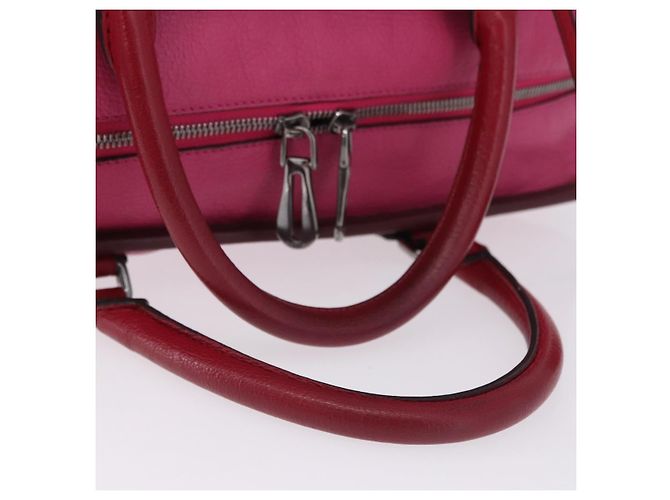 LOEWE Amazona 35 Hand Bag Leather Pink Silver - vista 7