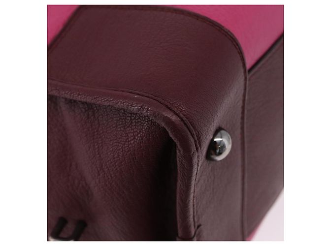 LOEWE Amazona 35 Hand Bag Leather Pink Silver - vista 9