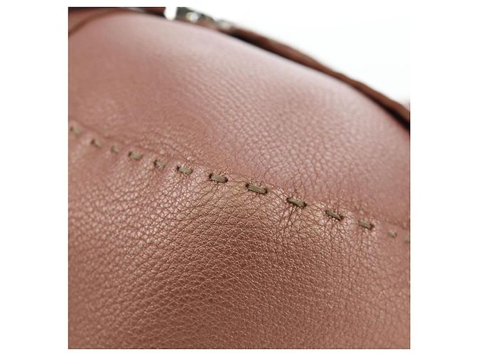 FENDI Celeria Baguette Shoulder Bag Leather Pink Silver - vista 14