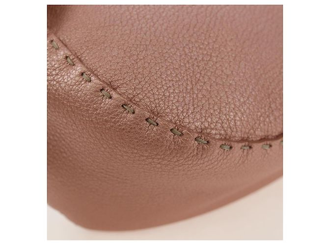 FENDI Celeria Baguette Shoulder Bag Leather Pink Silver - vista 15