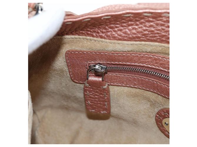 FENDI Celeria Baguette Shoulder Bag Leather Pink Silver - vista 24