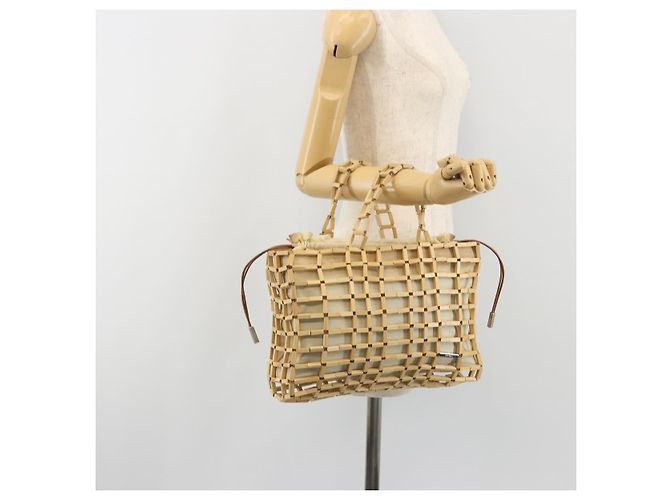 Salvatore Ferragamo Hand Bag Canvas Beige Silver - vista 22