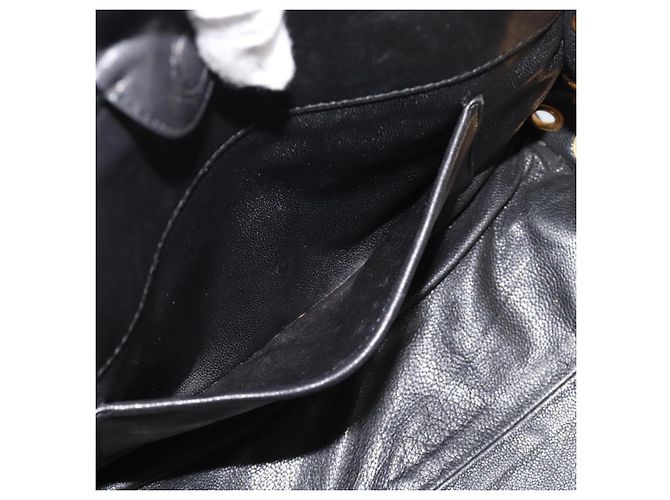 Miu Miu Hand Bag Leather 2way Black Gold Tone - vista 25