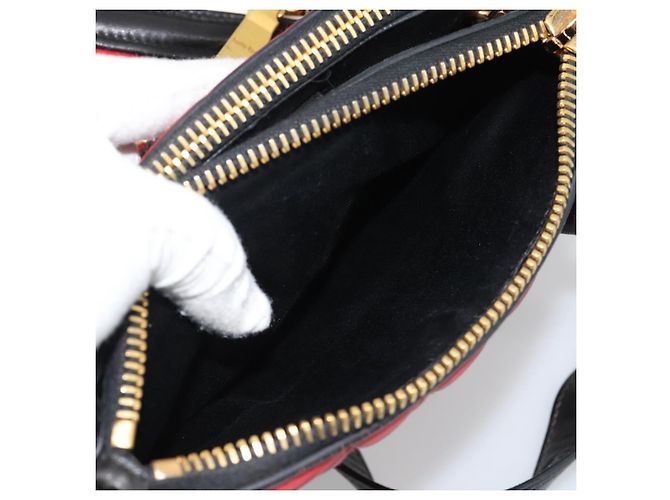 Miu Miu Hand Bag Leather 2way Black Gold Tone - vista 29