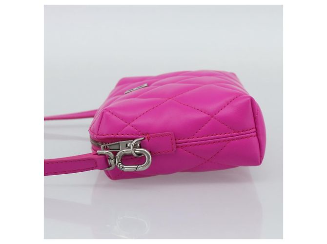 BALENCIAGA Shoulder Bag Leather Purple Silver 618080 - vista 3