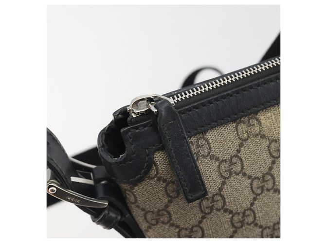 GUCCI GG Supreme Web Sherry Line Shoulder Bag Beige Silver 337111 - vista 16