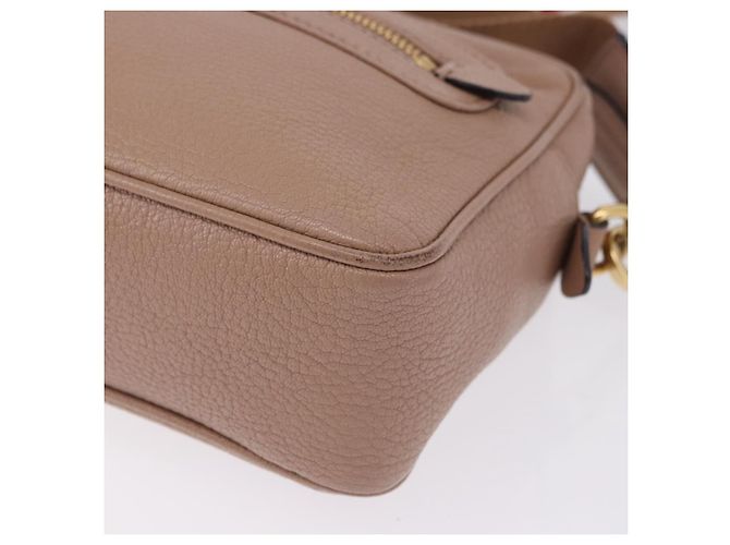 Miu Miu Shoulder Bag Leather Beige Gold - vista 15