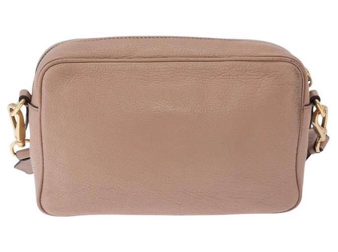 Miu Miu Shoulder Bag Leather Beige Gold - vista 2