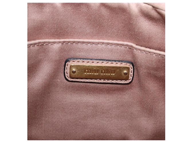 Miu Miu Shoulder Bag Leather Beige Gold - vista 21