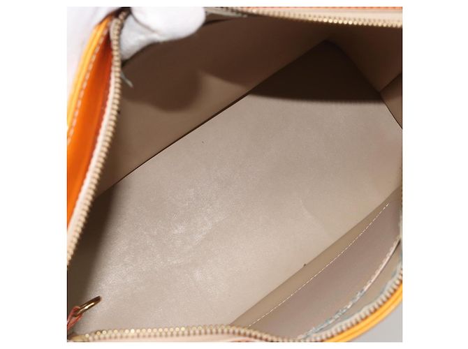 LOUIS VUITTON Monogram Vernis Houston Hand Bag Beige M91004 LV - vista 11