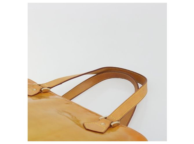 LOUIS VUITTON Monogram Vernis Houston Hand Bag Beige M91004 LV - vista 8