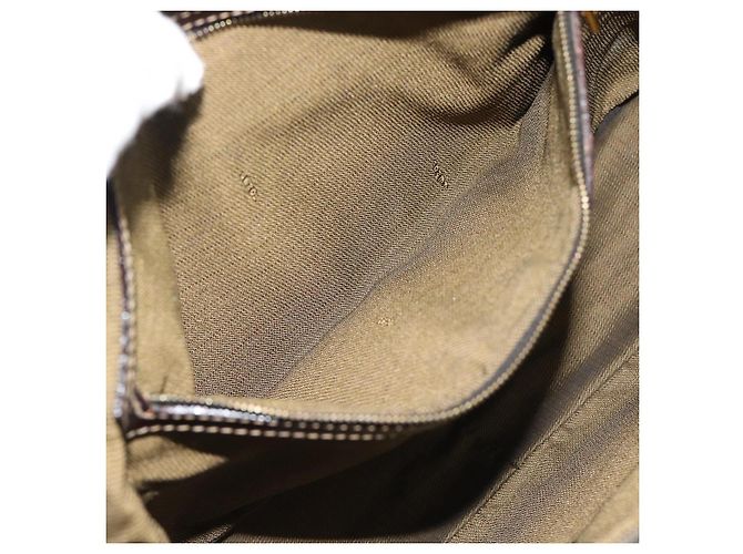 FENDI Zucca Canvas Shoulder Bag Brown Black - vista 20