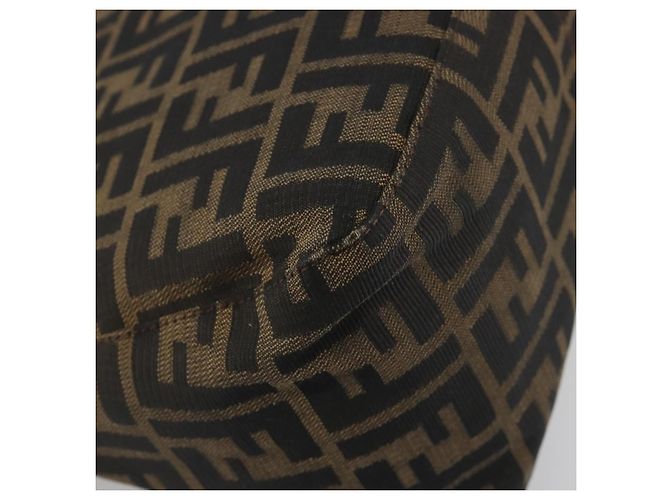 FENDI Zucca Canvas Mamma Baguette Shoulder Bag Brown Black - vista 16